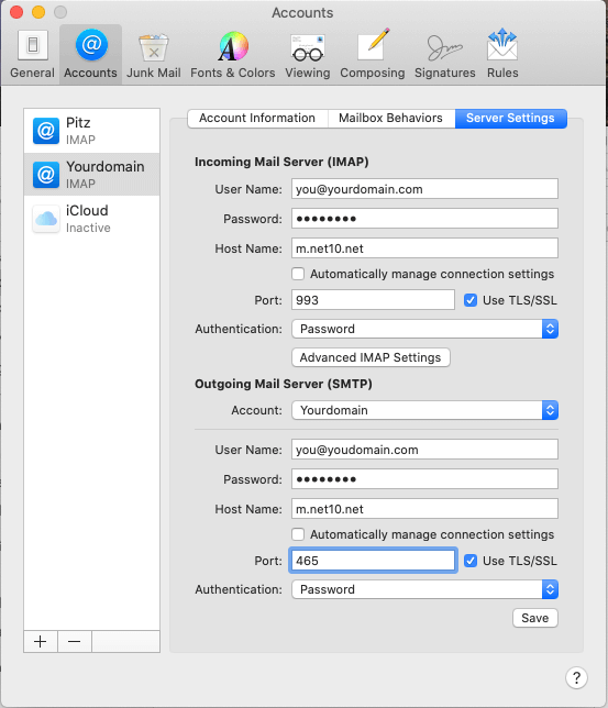 Advanced Settings screenshot.