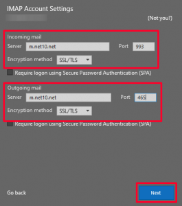 IMAP Settings