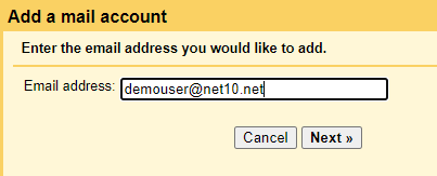 Gmail Add account enter email address