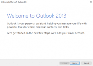 Welcome to Outlook 2013 dialog
