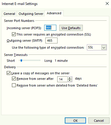 Advanced Server Settings