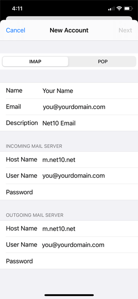 Verify Account Settings