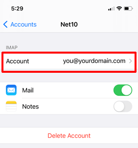 Click on your Account