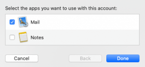 Chekc Mail box and click Done screenshot