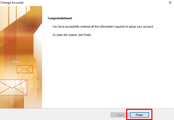 Outlook 2010 Finish Dialog