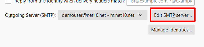 Edit SMTP Server button
